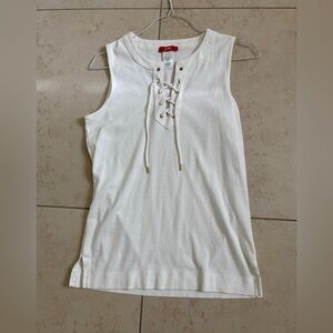 Ann Klein Sport Lace Up Tank Top Small